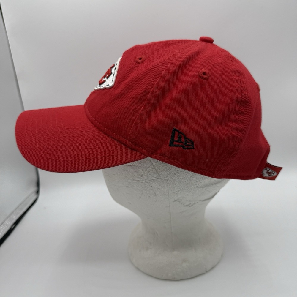 Kansas City Chiefs NFL New Era Hat Women's Red Adjustable Strapback Baseball Cap - Picture 4 of 6